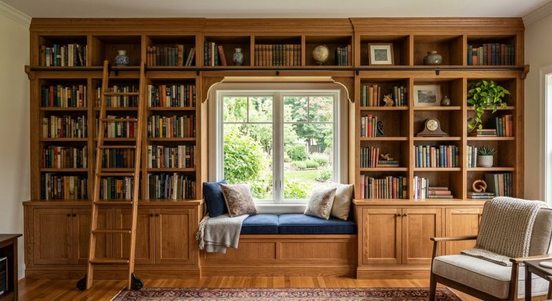 Custom Bookshelves Installation in Winston Salem, NC