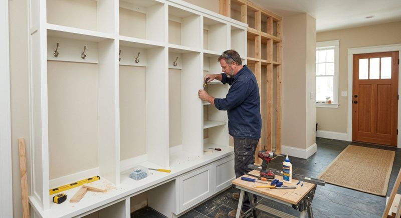Mudroom Shelving Installation in Woodbridge, VA
