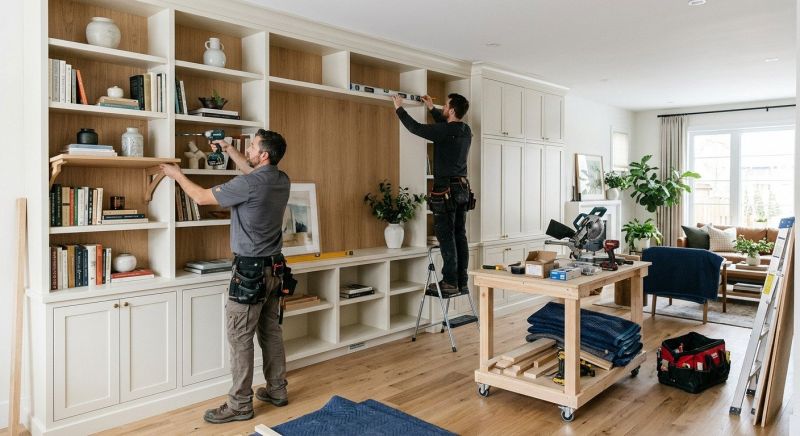 Built In Bookcase Installation in Frederick, MD
