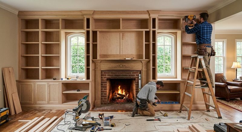Fireplace Shelves Installation in Frederick, MD